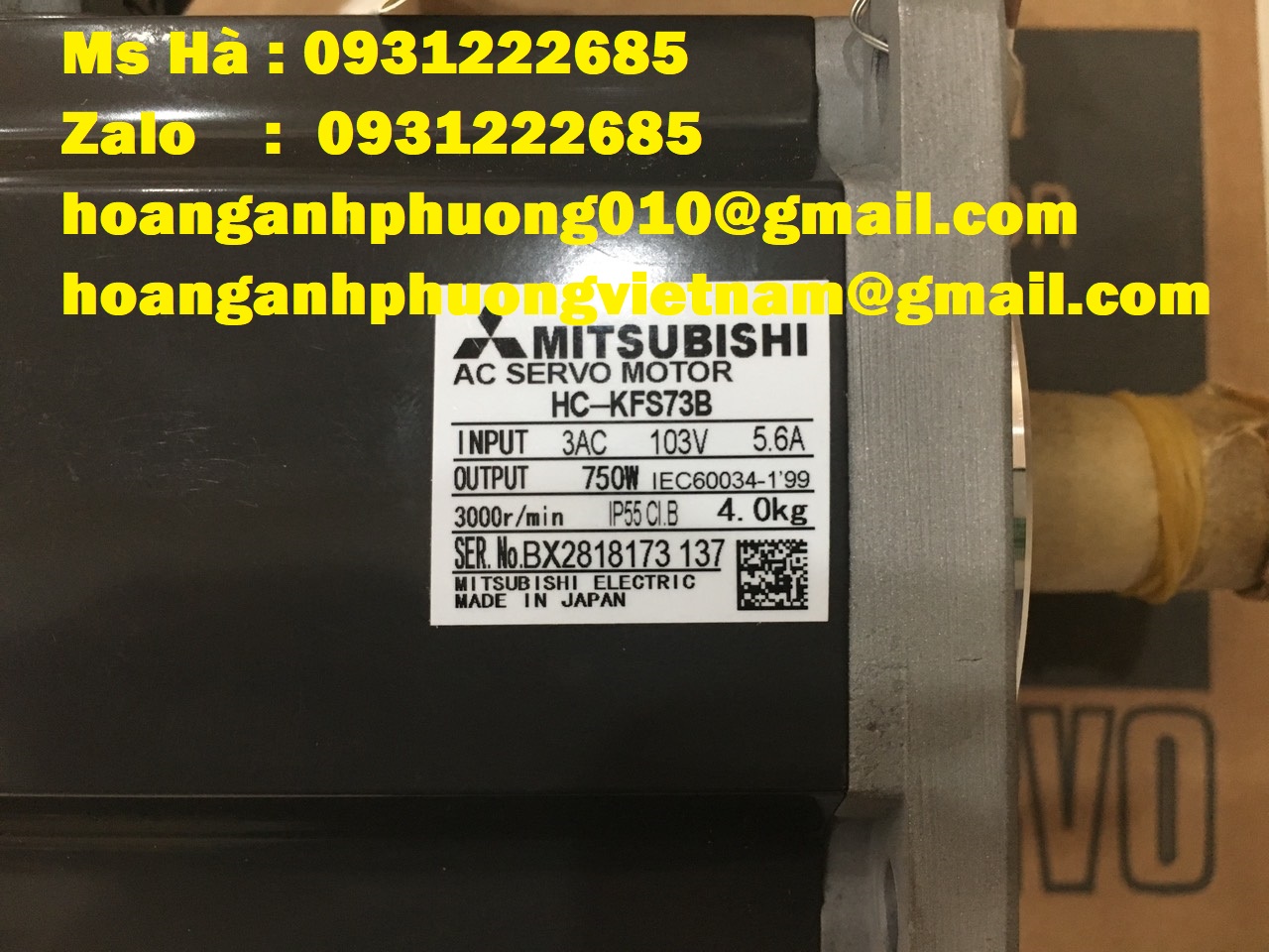 Cung cấp servo hàng mới -  mitsubishi HC-KFS73B - bh 12 tháng